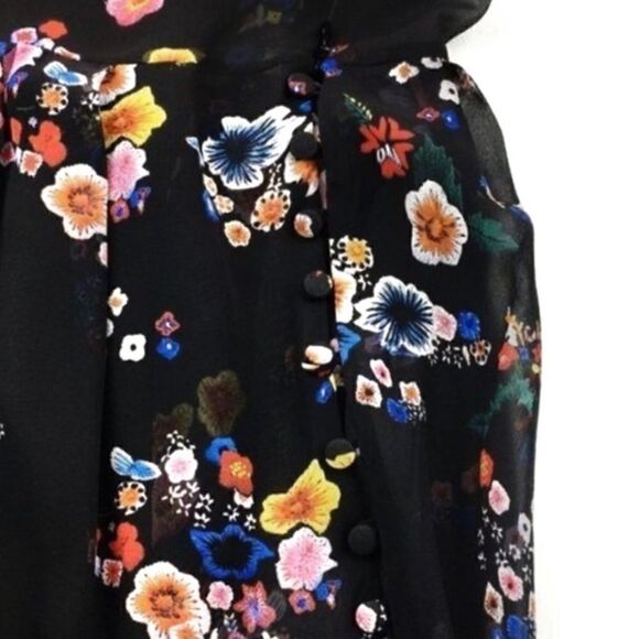 Rare Runway Limited Edition Silk Thornton Bregazzi Melina Floral Midi Dress - Picture 13 of 14